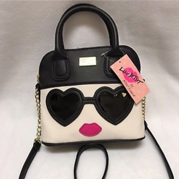 Betsey Johnson Handbags - 😎Betsey Johnson☆Black White Face Dex☆Dome Satchel